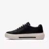Womens Hollyrose Zip Black Leather Sneakers