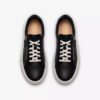 Womens Hollyrose Zip Black Leather Sneakers
