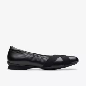 Womens Jazmynn Gem Black Leather Flats Womens Jazmynn Gem Black Leather Flats
