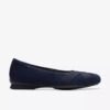 Womens Jazmynn Gem Navy Suede Ballet Flats Womens Jazmynn Gem Navy Suede Ballet Flats