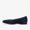 Womens Jazmynn Gem Navy Suede Ballet Flats Womens Jazmynn Gem Navy Suede Ballet Flats