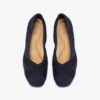 Womens Jazmynn Gem Navy Suede Ballet Flats Womens Jazmynn Gem Navy Suede Ballet Flats