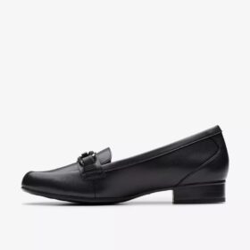 Womens Juliet Echo Black Leather Loafers Womens Juliet Echo Black Leather Loafers