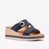 Womens Kidiki Cove Navy Nubuck Wedges Womens Kidiki Cove Navy Nubuck Wedges