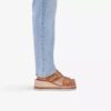 Womens Kidiki Cove Tan Nubuck Wedges Womens Kidiki Cove Tan Nubuck Wedges