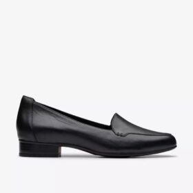 Womens Krystine Lily Black Leather Slip-Ons Womens Krystine Lily Black Leather Slip-Ons