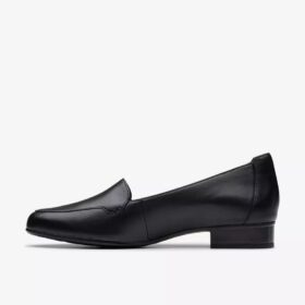 Womens Krystine Lily Black Leather Slip-Ons Womens Krystine Lily Black Leather Slip-Ons