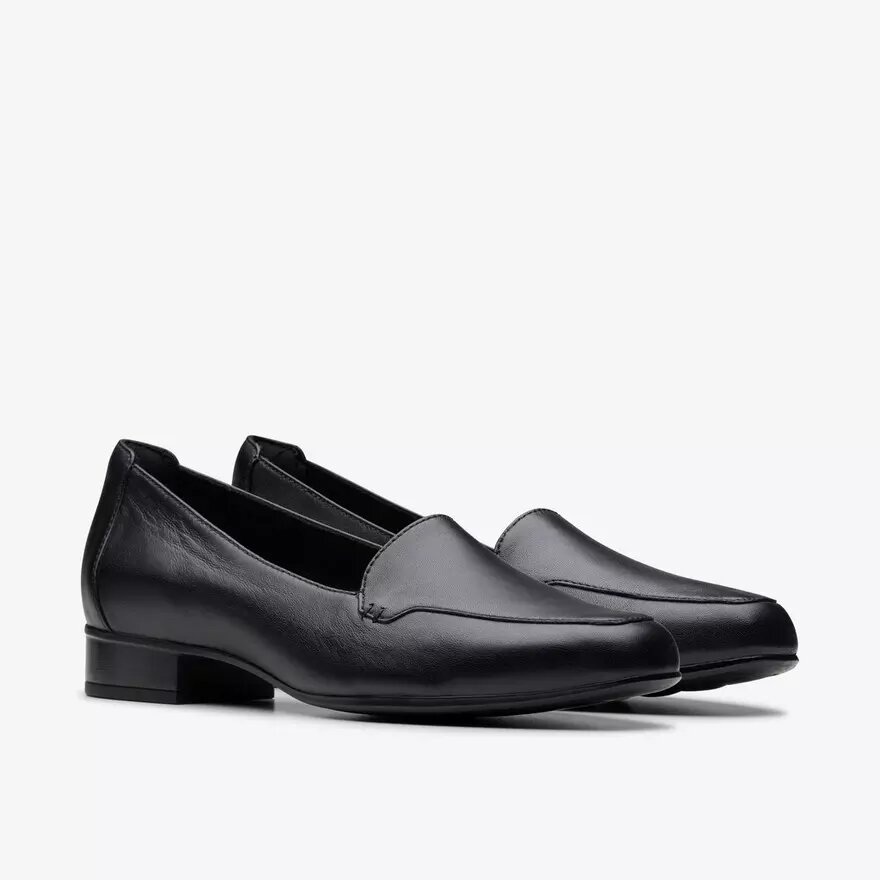 Womens Krystine Lily Black Leather Slip-Ons Womens Krystine Lily Black Leather Slip-Ons