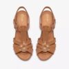 Womens Kymber Glow Tan Leather Heeled Sandals