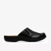 Womens Laurieann Lux Black Leather Clogs & Mules