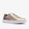 Womens Makea Court Soft Gold Sneakers