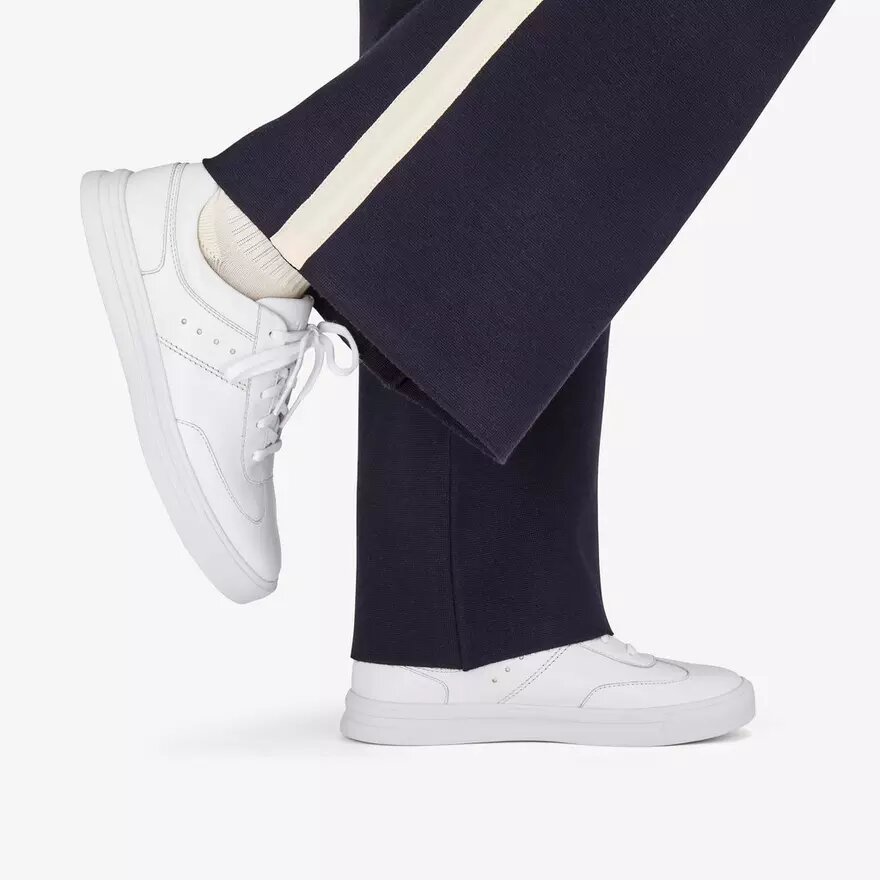 Womens Makea Court White Leather Sneakers Womens Makea Court White Leather Sneakers