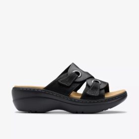 Womens Merliah2 Cove Black Leather Wedges Womens Merliah2 Cove Black Leather Wedges