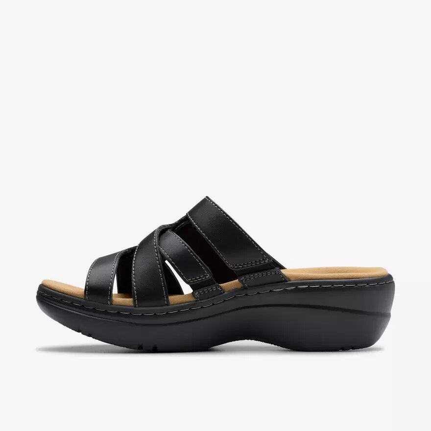 Womens Merliah2 Cove Black Leather Wedges Womens Merliah2 Cove Black Leather Wedges