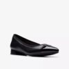 Womens Natalyn Dk Black Leather Slip-Ons
