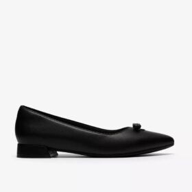 Womens Natalyn Trim Black Leather Slip-Ons Womens Natalyn Trim Black Leather Slip-Ons
