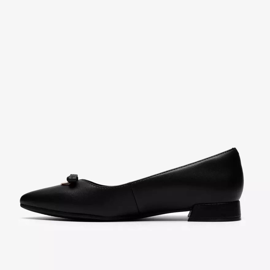 Womens Natalyn Trim Black Leather Slip-Ons Womens Natalyn Trim Black Leather Slip-Ons