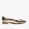 Womens Natalyn Trim Gold Metallic Slip-Ons | Clark Womens Natalyn Trim Gold Metallic Slip-Ons | Clark