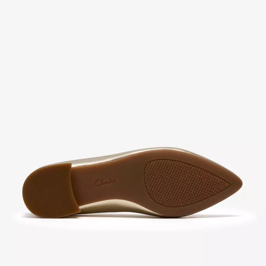Womens Natalyn Trim Gold Metallic Slip-Ons | Clark Womens Natalyn Trim Gold Metallic Slip-Ons | Clark