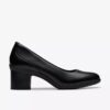 Womens Shaya Poppy Black Leather Pumps Womens Shaya Poppy Black Leather Pumps