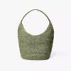 Womens Talia Straw Green Tote Bag