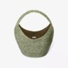Womens Talia Straw Green Tote Bag