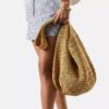 Womens Talia Straw Natural Tote Bag