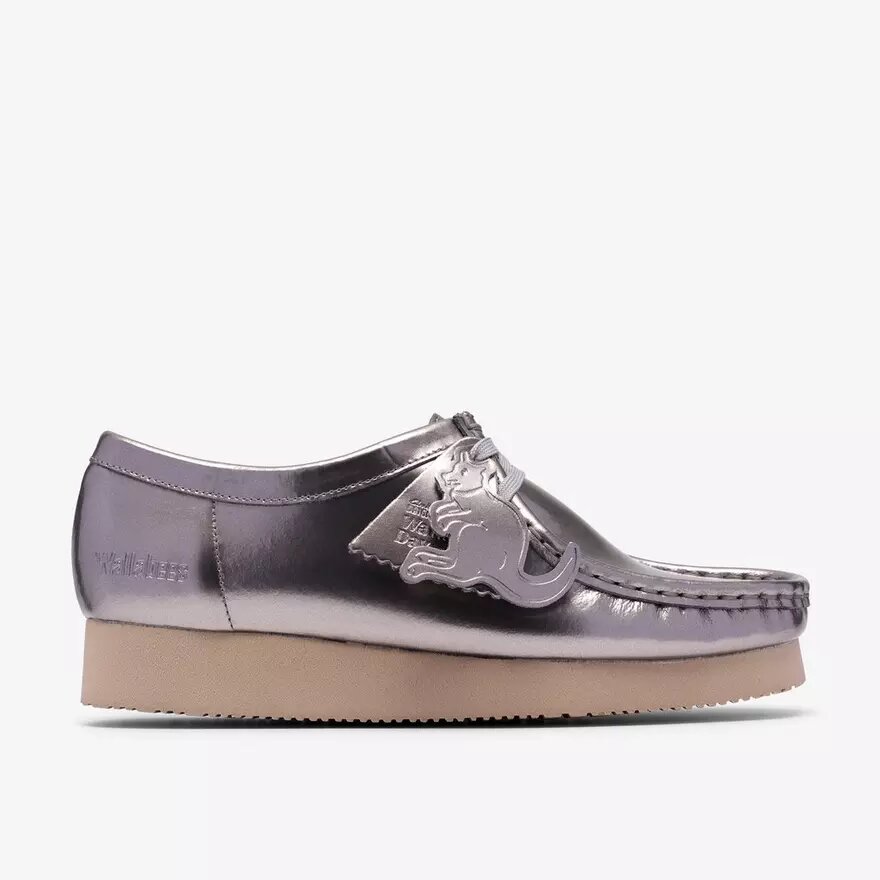 Womens Wallabee 2604 Silver Patent Wallabees Womens Wallabee 2604 Silver Patent Wallabees