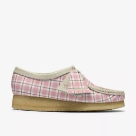 Womens Wallabee Gingham Pink Check Womens Wallabee Gingham Pink Check
