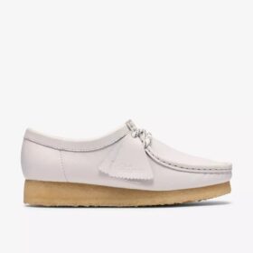 Womens Wallabee White Grain Leather Womens Wallabee White Grain Leather