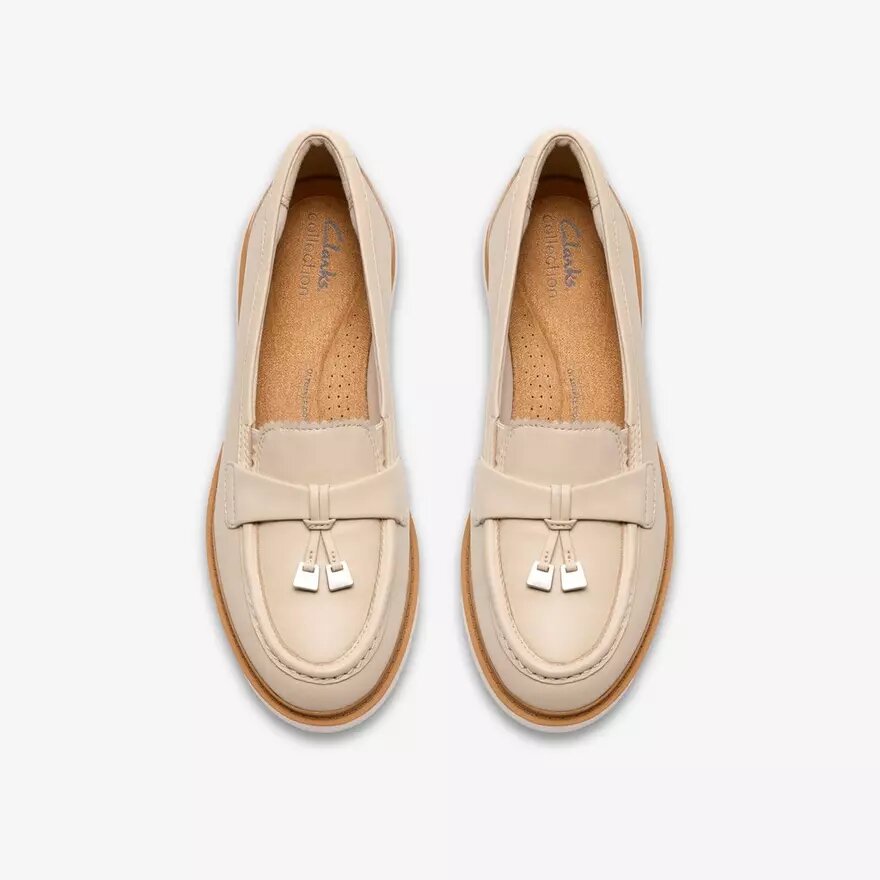 Womens Westlynn Bella Cream Leather Loafers Womens Westlynn Bella Cream Leather Loafers