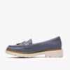 Womens Westlynn Bella Denim Blue Leather Loafers Womens Westlynn Bella Denim Blue Leather Loafers
