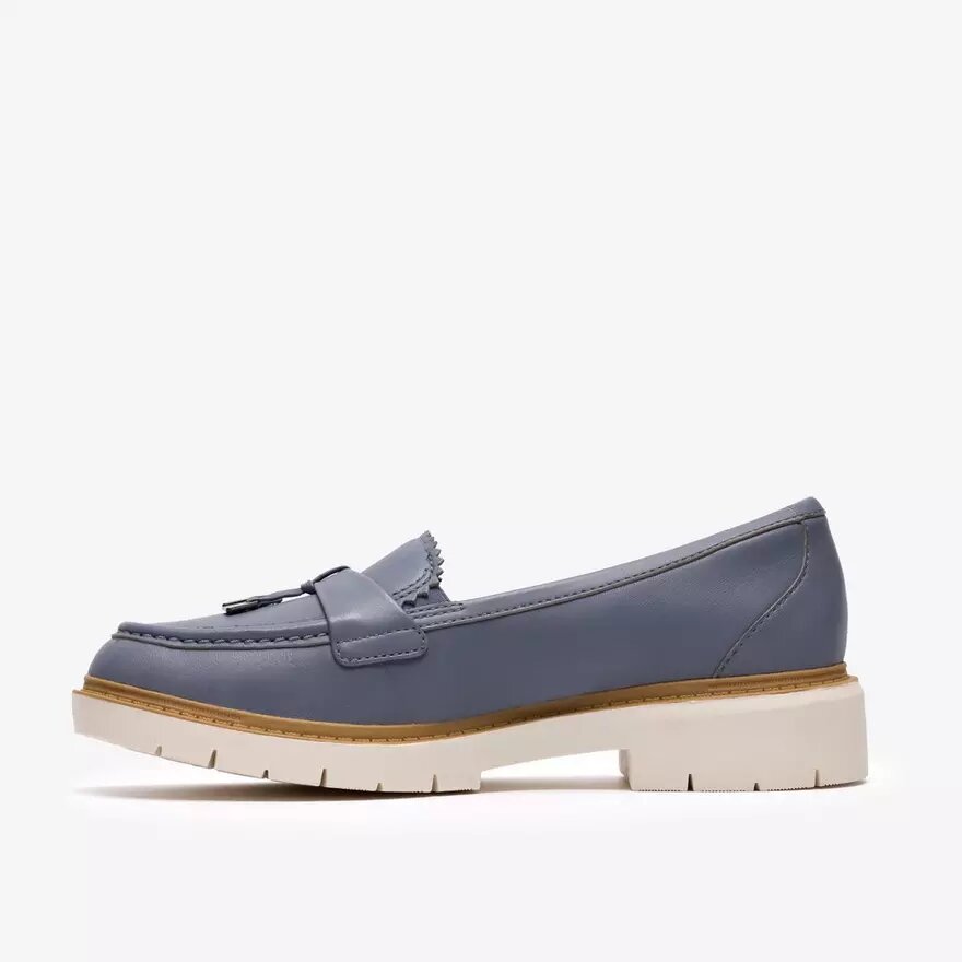 Womens Westlynn Bella Denim Blue Leather Loafers Womens Westlynn Bella Denim Blue Leather Loafers