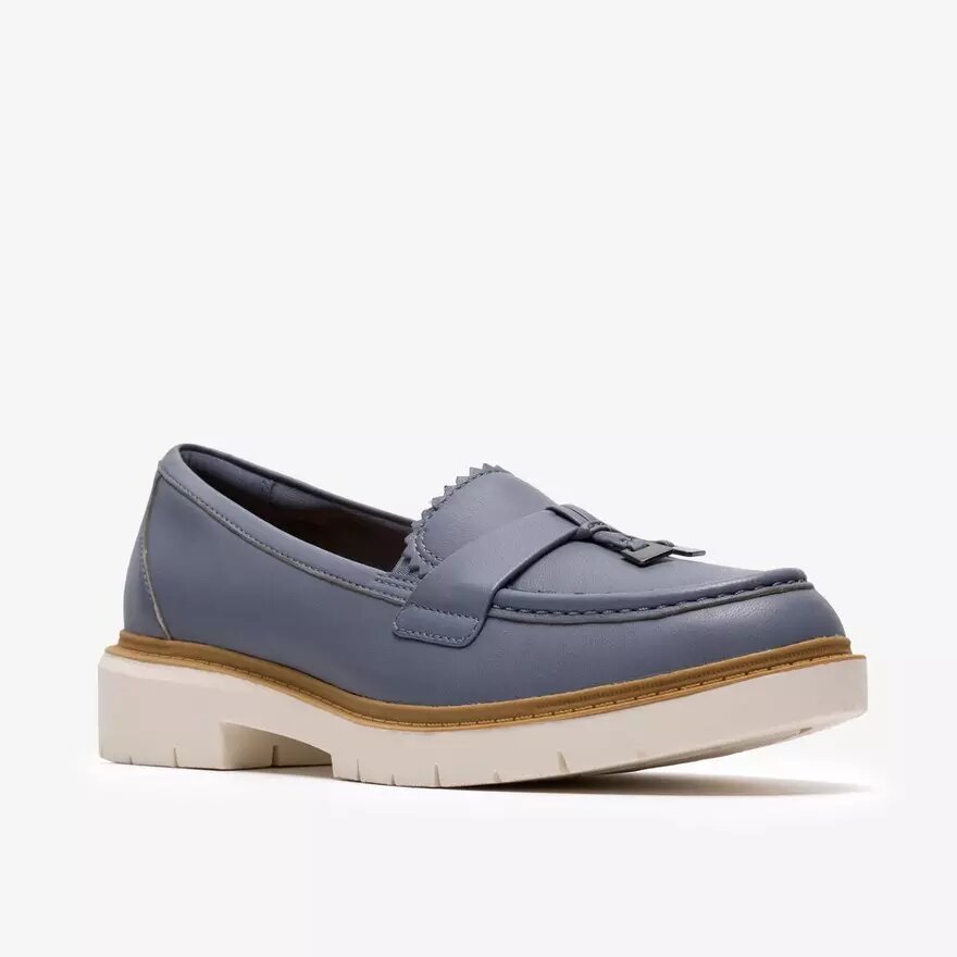 Womens Westlynn Bella Denim Blue Leather Loafers Womens Westlynn Bella Denim Blue Leather Loafers
