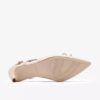 Womens Zarey Bow Cream Leather Pumps