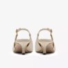 Womens Zarey Bow Cream Leather Pumps