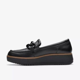 Womens Zylah May Black Leather Loafers Us Womens Zylah May Black Leather Loafers Us