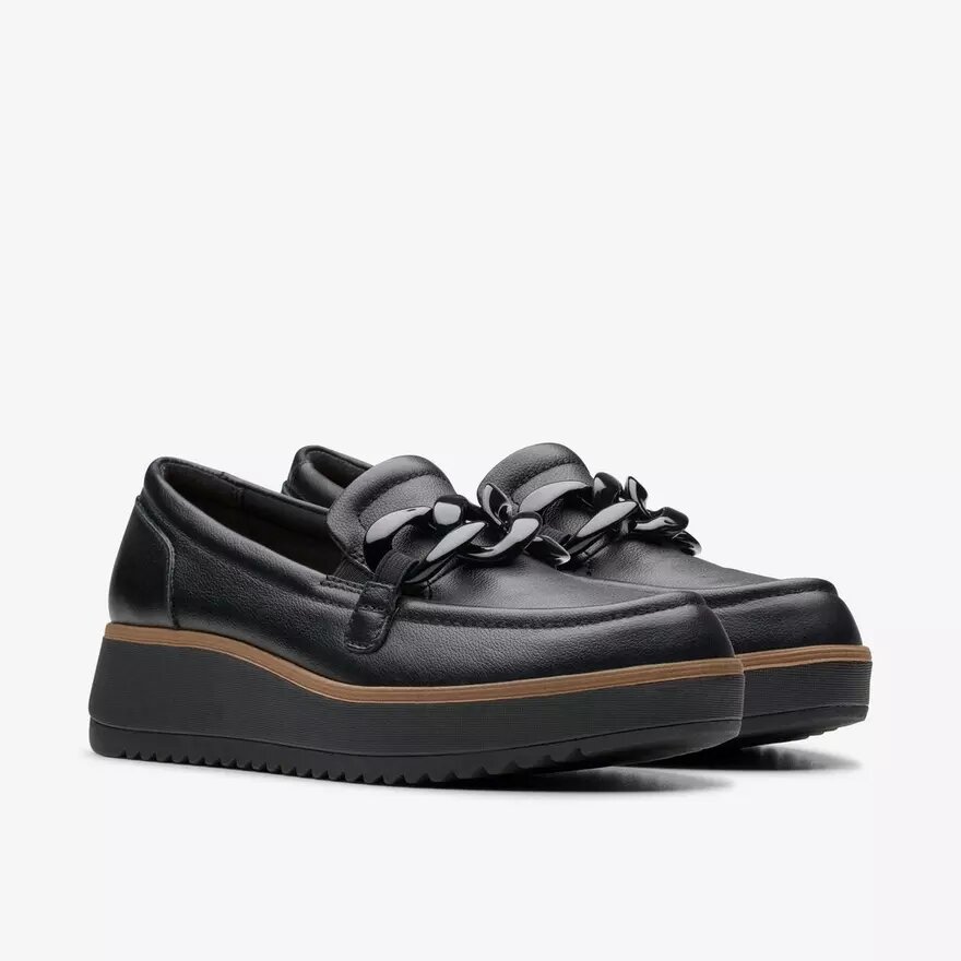 Womens Zylah May Black Leather Loafers Us Womens Zylah May Black Leather Loafers Us