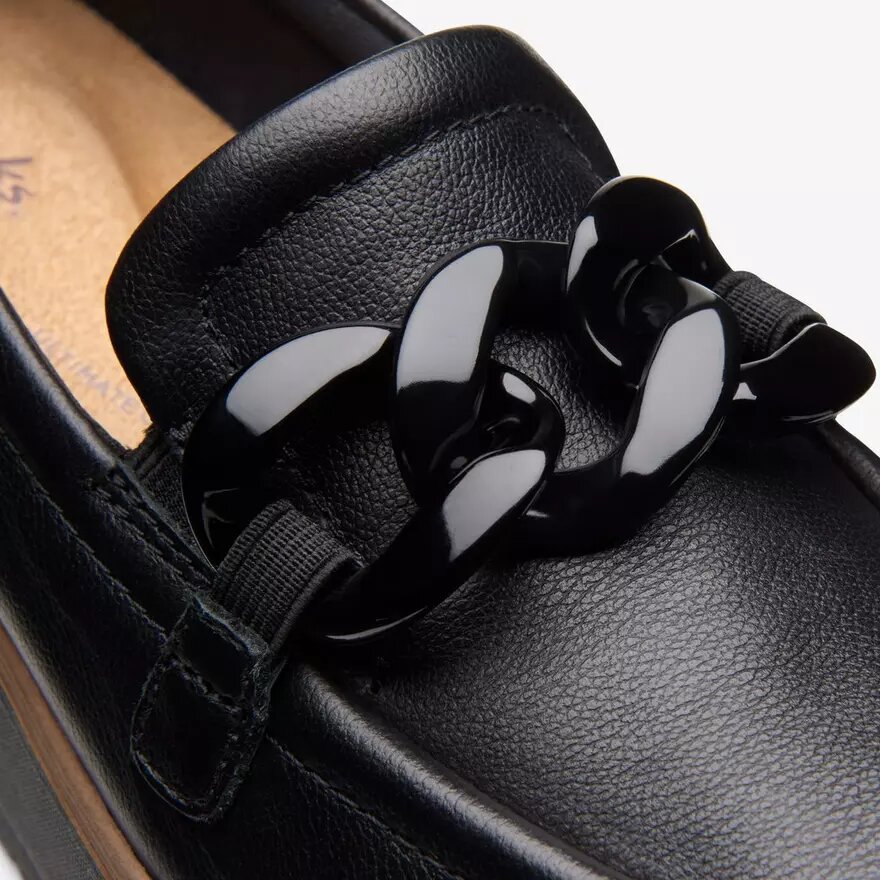 Womens Zylah May Black Leather Loafers Us Womens Zylah May Black Leather Loafers Us